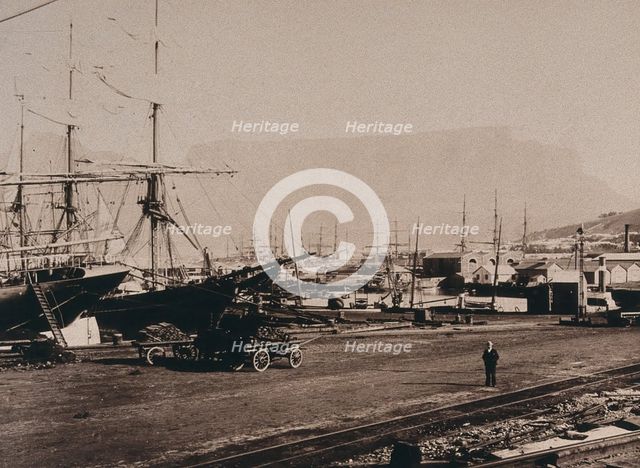 Cape Town, South Africa: The docks at Cape Town, 1896. Creator: GW Wilson and Company.