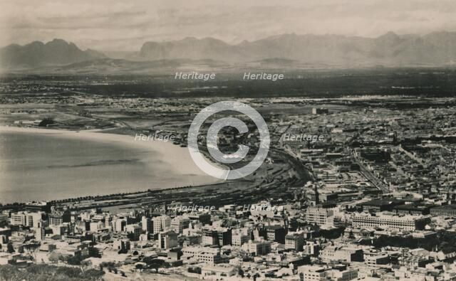 Cape Town - Table Bay with Stellenbosch and Hottentots Holland Mountains, South Africa. Creator: Unknown.