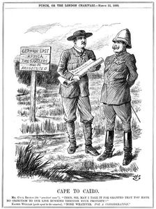 Cape to Cairo 1899. Artist: John Tenniel