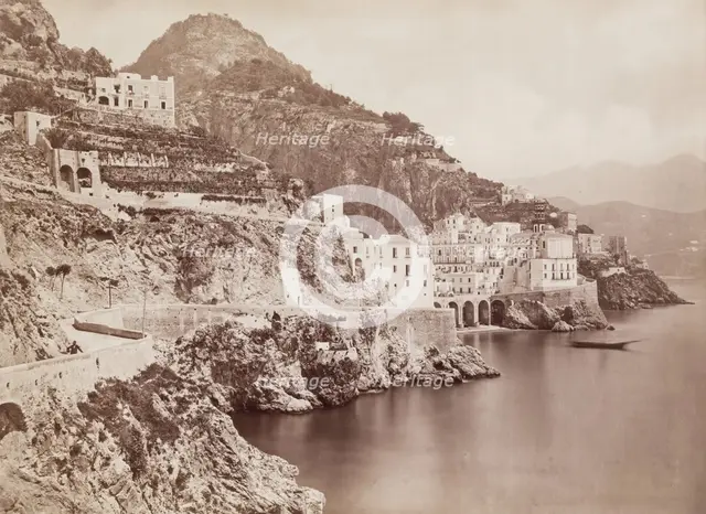 Cape Atrani Panorama, near Amalfi, c1880. Creator: Giacomo Brogi.