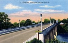 Cape Fear River Bridge, Fayetteville, North Carolina, USA, 1945