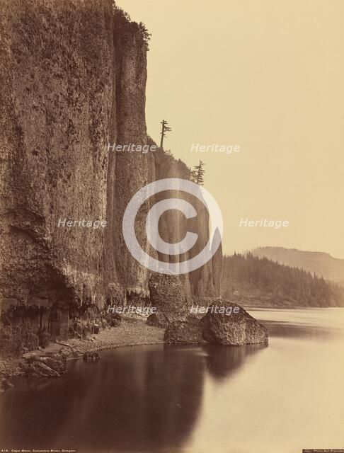 Cape Horn, Columbia River, Oregon, 1867. Creator: Carleton Emmons Watkins.