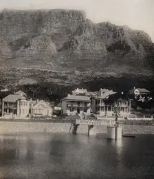 Cape of Good Hope, South Africa: houses and Table Mountain, 1905. Creator: Tempest Anderson