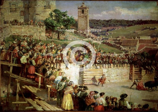 'Capea en las Navas del Marqués', 1902.  Creator: José Garnelo.