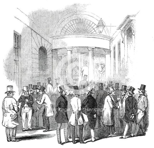 Capel Court - railway speculators, 1845. Creator: Unknown.