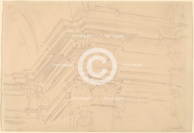Capilla Real Entablature, Granada, 1912. Creator: John Singer Sargent.