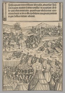 Capitulation of a French City, plate 12 from Historical Scenes from the Life..., printed c. 1520. Creator: Wolf Traut