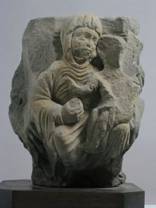 Capital with Adoration of the Magi, French, second half 12th century. Creator: Unknown