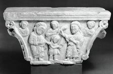 Capital with Anointing of David, c. 1180. Creator: Unknown