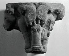Capital with Bull and Worker, 1100/25. Creator: Unknown