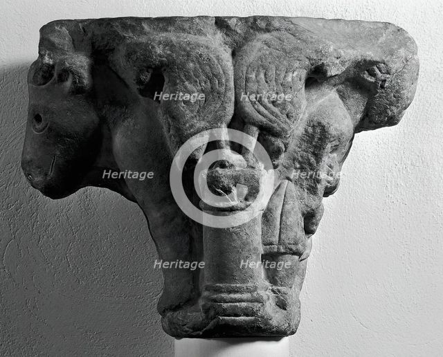 Capital with Bull and Worker, 1100/25. Creator: Unknown.