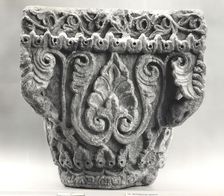 Capital with Palmettes and Leaves, Syria, late 8th century. Creator: Unknown