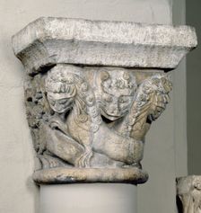 Capital and Abacus Block, 12th century. Creator: Unknown