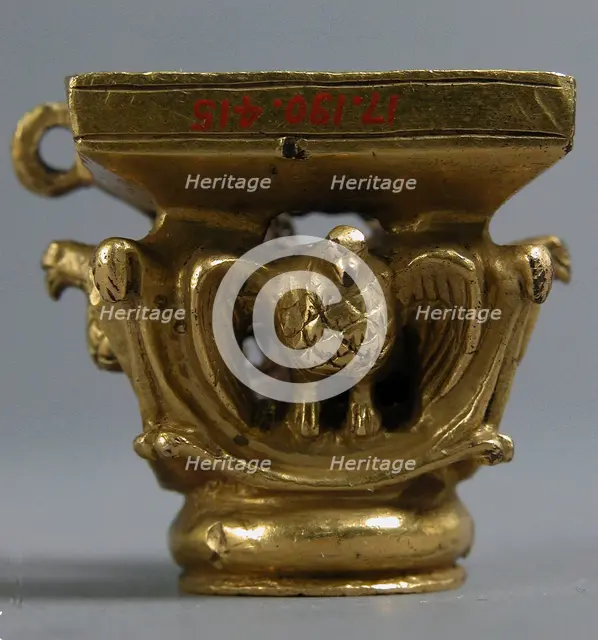 Capital from a Reliquary Shrine, German, 1175-1200. Creator: Unknown.
