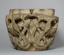 Capital, French, 12th century. Creator: Unknown