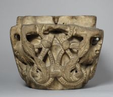 Capital, French, 12th century. Creator: Unknown