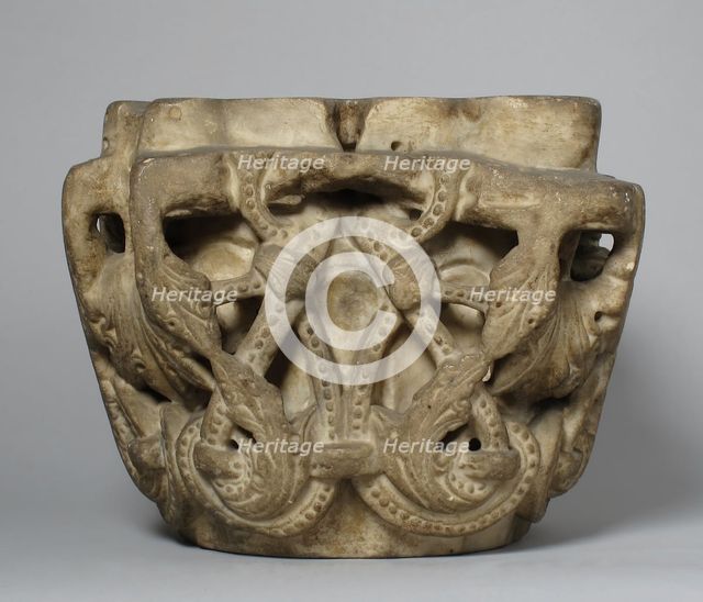 Capital, French, 12th century. Creator: Unknown.