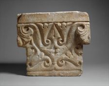 Capital in the "Beveled Style", Syria, late 8th century. Creator: Unknown