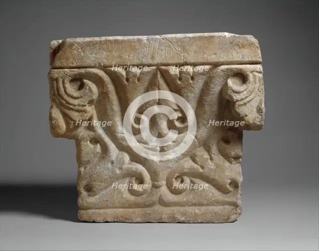 Capital in the "Beveled Style", Syria, late 8th century. Creator: Unknown.