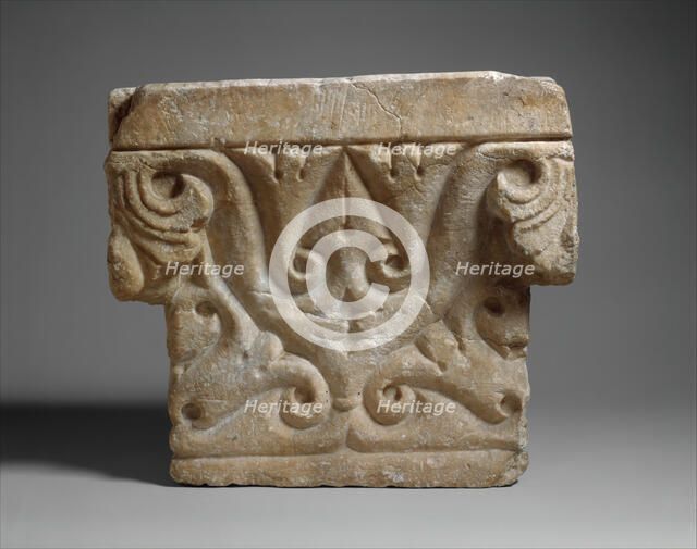 Capital in the "Beveled Style", Syria, late 8th century. Creator: Unknown.