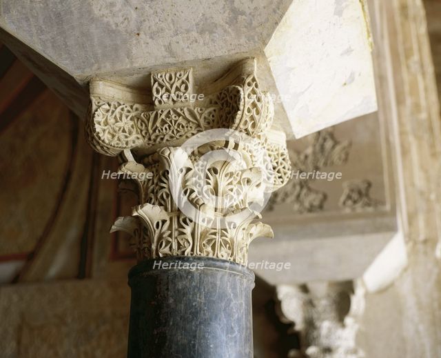 Capital in the Salon Rico (953-957), Medina Azahara, Andalusia, Spain, Umayyad period, (2000).  Creator: LTL.