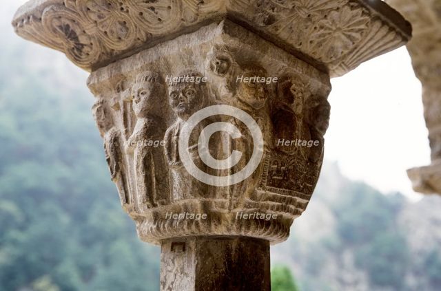 Capital, Monastery of Saint Martin du Canigou, France, 1998. Creator: Unknown.