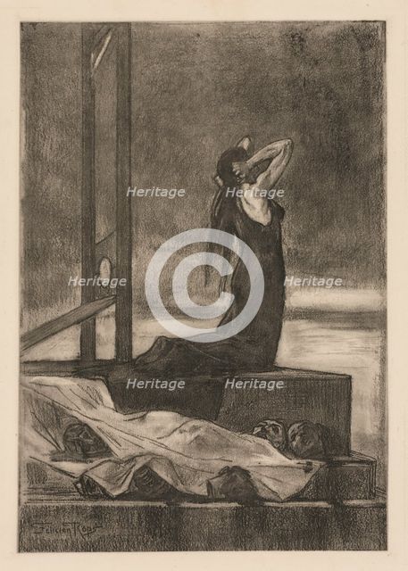 Capital Punishment: The Pain of Death (Todesstrafe: La peine de mort), c. 1880. Creator: Félicien Rops (Belgian, 1833-1898).