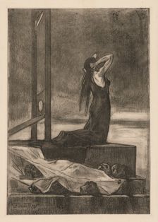 Capital Punishment: The Pain of Death (Todesstrafe: La peine de mort), c. 1880. Creator: Félicien Rops (Belgian, 1833-1898)