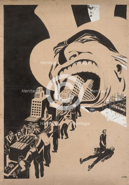 Capitalism devours everything , 1920. Creator: Moor, Dmitri Stachievich (1883-1946).