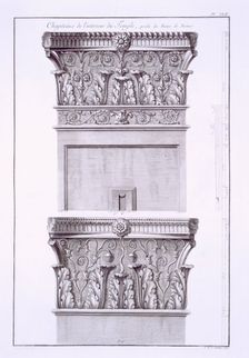 Capitals from the temple near the Roman Baths, Nimes. Creator: French School (18th century)