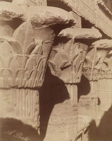 Capitals of the Temple of Esna, between 1860 and 1903. Creator: Antonio Beato