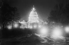 Capitol at night, between c1915 and c1920. Creator: Bain News Service
