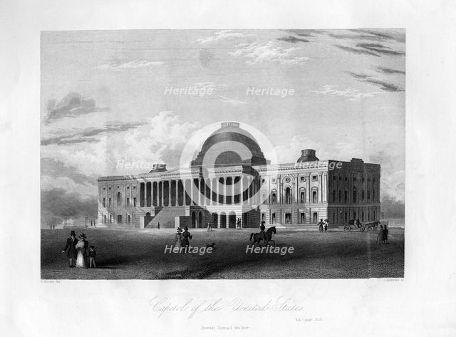 Capitol of the United States, Washington DC, 1855.Artist: J Andrews