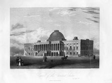 Capitol of the United States, Washington DC, 1855.Artist: J Andrews