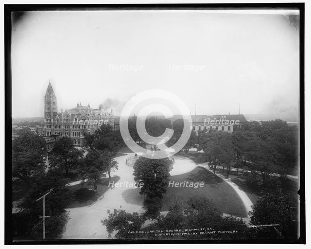 Capitol Square, Richmond, Va., c1902. Creator: William H. Jackson.