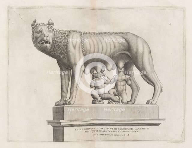 Capitoline Wolf with Romulus and Remus, 1552. Creator: Unknown.