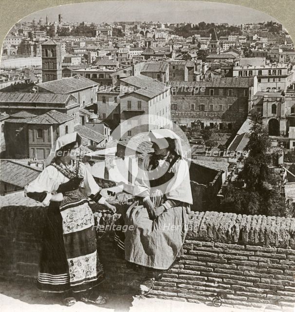 'Capitoline and Palatine hills east from Janiculum', c1909. Creator: Unknown.