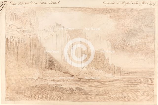 Capo Sant'Angelo, Amalfi, c. 1885. Creator: Edward Lear.