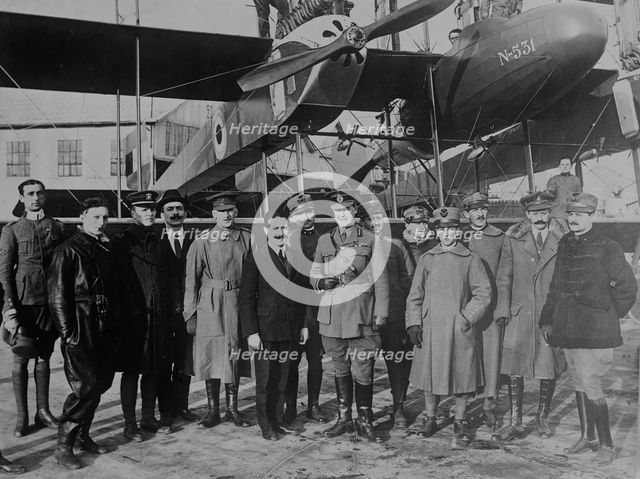 Caproni & his plane, 1918. Creator: Bain News Service.