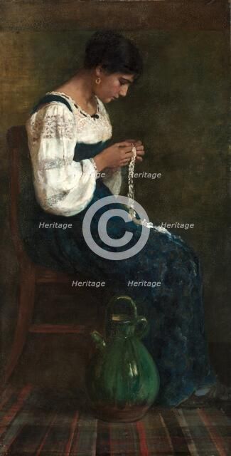 Capri Lace Maker, 1884. Creator: George B. Butler (American, 1838-1907).