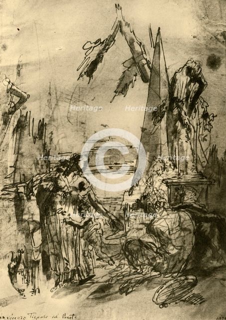 'Capriccio', mid 18th century, (1928). Artist: Lorenzo Tiepolo.