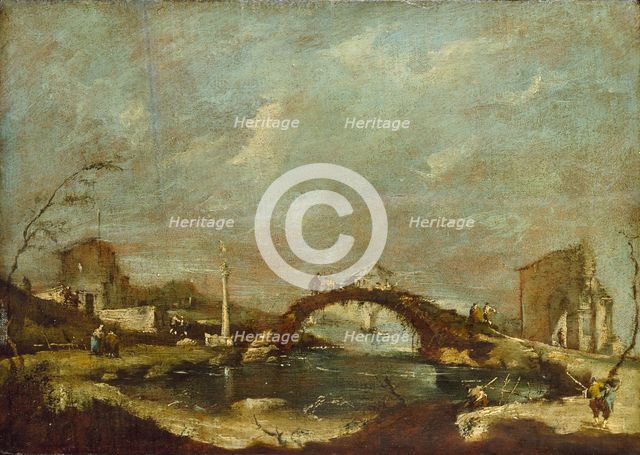 Capriccio Landscape, mid 18th century. Artist: Francesco Guardi.
