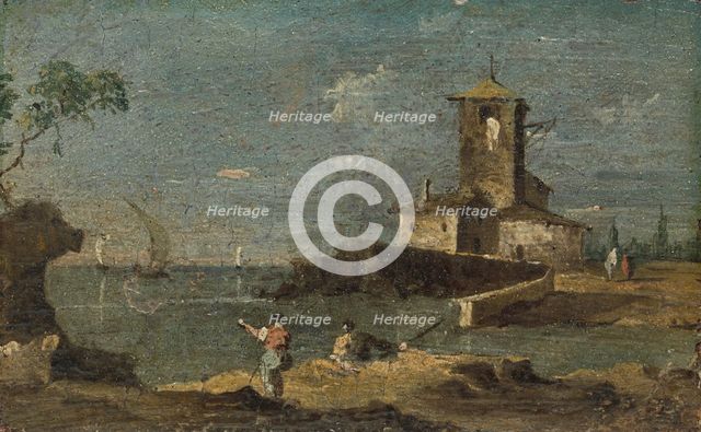 Capriccio with a Square Tower and Two Houses, 18th century. Creator: Unknown.