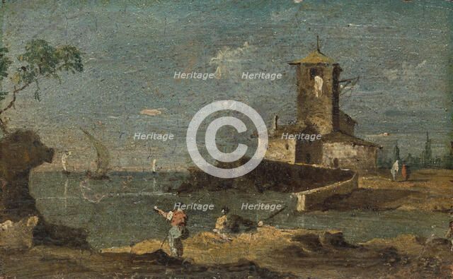 Capriccio with a Square Tower and Two Houses, 18th century. Creator: Unknown.