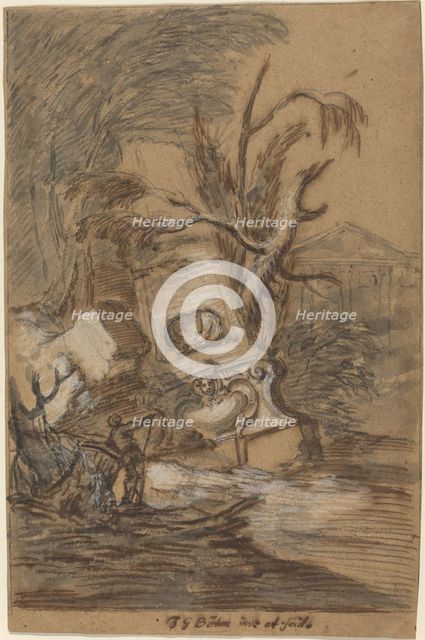 Capriccio with Antique Ruins, 1730s. Creator: Johann George Böhm.