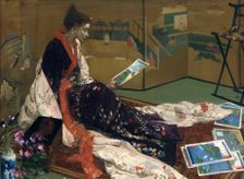 Caprice in Purple and Gold: The Golden Screen, 1864. Artist: Whistler, James Abbott McNeill (1834-1903)