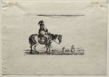 Caprices: Mounted Cavalier. Creator: Stefano Della Bella (Italian, 1610-1664)