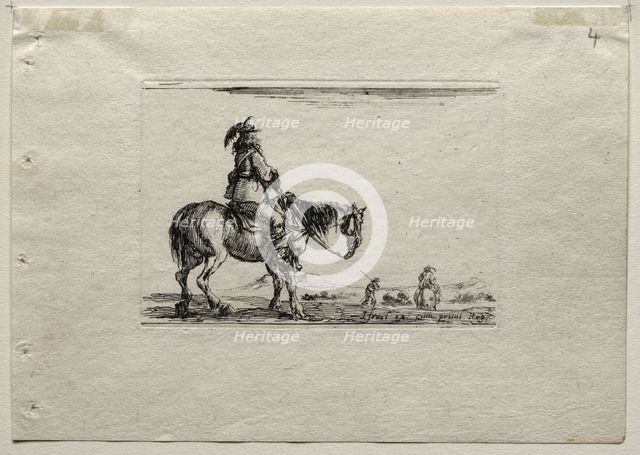 Caprices: Mounted Cavalier. Creator: Stefano Della Bella (Italian, 1610-1664).