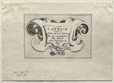 Caprices: Title Page. Creator: Stefano Della Bella (Italian, 1610-1664)