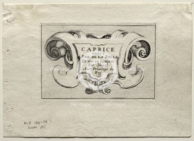 Caprices: Title Page. Creator: Stefano Della Bella (Italian, 1610-1664).